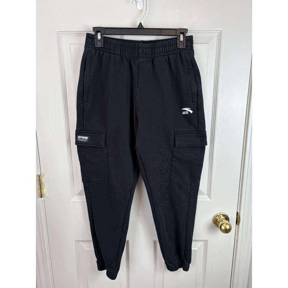 Anta Mens Cargo Jogger Sweatpants Mens Size Small S Black